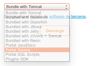 Selección de Bundle Liferay