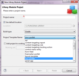 Asistente de creación de un nuevo módulo. Liferay 7 y fechas.